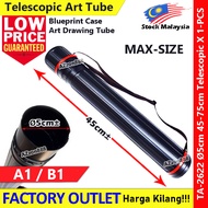 【A1/B1】Telescopic Drawing Tube Blueprint Case Art Drawing Storage Tube Terlaris Art Color Painting B