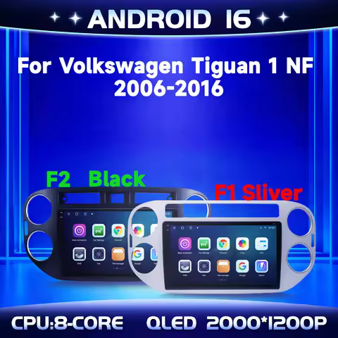 9" Car Radio For Volkswagen Tiguan 1 NF 2006-2016 Android 16 4G Wireless BT Carplay Multimedia Navig
