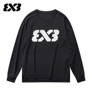 3V3 Sports T-Shirt Men American Style Shooting Uniform Basketball Long-Sleeved Training Uniform Roun