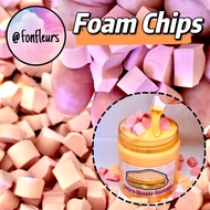 Fonfleurs (SG Instock) Pink Foam Chips Fake Cubes Slime Supplies Fake Food Ham Sausage Art Crafts Ha