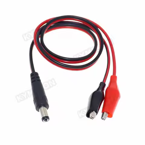 2 Alligator clip to 1 Male or Female DC Power Plug Connector Adapter 30cm/50cm Wire DC 5.5*2.1mm Cli