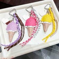 Women's Faux Leather Ice Cream Pendant Mini Tassel New Simple Fashion Fun Pendant Accessory, With Ri