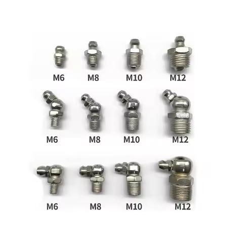 Stainless Steel Grease Nipple Butter Nib SS201 SS304 Metric Male Thread Straight Elbow Type Oil Zerk