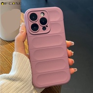 For OPPO Reno 11 9 7 Pro 11F F 10 5G Phone Case 3D Shockproof Anti Fall Slip Solid Color Matte Frosted Plain Business Simple Boys Boy Girls Soft Silicone Casing Cases Case Cover