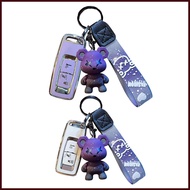 Key Fob Case Key Cover Case Tpu Remote Keychain Holder for Motorcycle Smart Key Keyless Key Cover Ca