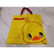 Yellow Cloth Bag Chicken Pattern Ramen Chick-chan Original Eco Novelty Limited Size 15 x 15 x 4 Inch