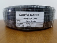 AWG 18 1 Pair isi 2 KARYA Kabel Speaker Audio 100% Tembaga uk 2x18 AWG