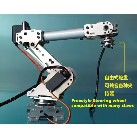 Metal 6 DOF Robot Arm Manipulator Mechanical Claw Gripper with 6pcs MG996R Arduino Robot Project Una
