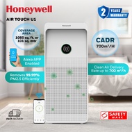 Honeywell Air Touch U1 Air Purifier For Home Covers 100m² PM2.5 Level Display H13 HEPA Filter remove