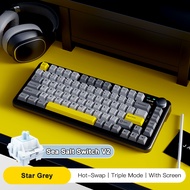 [tgrx] NEW AJAZZ AK820 MAX Hot Swap RGB Bluetooth Wireless Gaming Mechanical Keyboard With Knob 82 K
