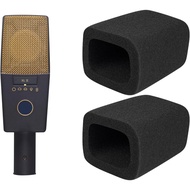 SOULWIT 2Pcs Pop Filter for AKG Pro Audio C414 XLII/XLS Condenser, Protective Mic Cover Windscreen F