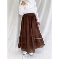 THEA SKIRT - RUFFLE MAXI SKIRT CREPE MATERIALPOLOS PREMIUM MAXI SKIRT/