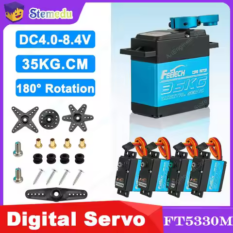 High-Torque 35KG Feetech FT5330M Digital Servo Waterproof Metal Gear 180° 25T Arm for RC Airplane He