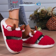 Champion Christmas Soft Fuzzy Fur Slippers - Warm & Non-Slip