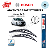 Original Bosch Advantage BA2217 U Hook Wiper (Set) for Suzuki Swift RS416 (Year 2004-2010) (22"/17")