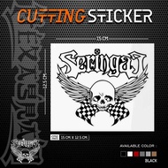 Cutting Sticker SERINGAI Skull Flag | SERINGAI Skull Flag Cutting Sticker Sticker Motor
