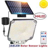 Sensor light motion, IP65 outdoor waterproof, 344 LED white light floodlight, with 16.4-foot extra-l