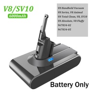 6000mAh for Dyson V6 V7 V8 V10 Rechargeable Bateria SV10 SV11 SV12 SV09 Vacuum Cleaner Battery DC58 