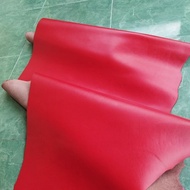 MERAH Genuine Cowhide Fullgrain Porous Pattern/ in Chili Red A4 Size (21 cm x 29.5 cm)