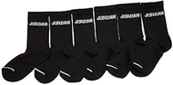 6 Pair Pack Kids Crew Socks Size 5-7 (kids' shoe size 10c-3y) - Black/White