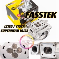LC135 Y15ZR FZ150 FASSTEK RACING SUPERHEAD 19/22 OVAL / CNC WITH VALVE YAMAHA LC Y15 HEAD UMA ESPADA