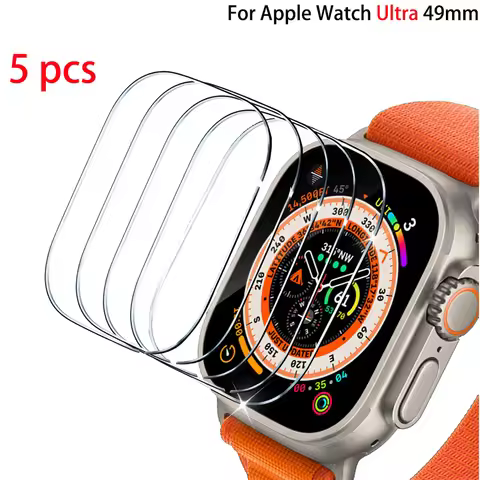 Screen Protector For Apple Watch Ultra 49mm Accessories Anti-Scratch Waterproof Tempered Glass HD Fu