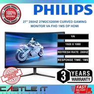 Philips Evnia 27M2C5200W 27 Inch Curved FHD 280Hz 0.3ms Gaming Monitor