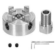 Lathe Chuck 3 Jaws/4 Jaws Manual Self-Centering Mounting Bolt for Grinding Milling Turning Machine 2