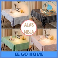 Pelapik Alas Meja Makanan Plastik Lapik Meja Makan Table Cloth Dust Waterproof Anti Oil Dining Table