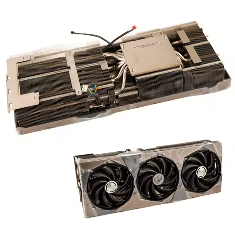 GPU Heatsink Cooling Fan Assembly For MSI RTX 4070 Ti SUPRIM X Graphics Card Cooler Radiator Triple 