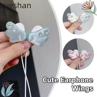 XUESHAN Headphone Accessory, Angel Wing Star Gem Accent  Earphone Decoration, Y2K Damage-Free Instal