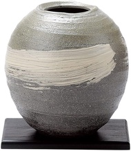 丸井陶器 信樂燒 八爪獸花瓶 黑磯丸