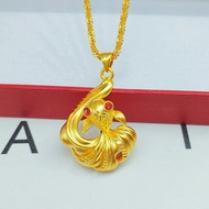 916 gold Koi Pendant/Clavicle Chain Fortune Goldfish Pendant gold 916