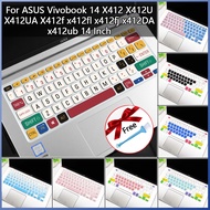 With Brush Silicone Laptop Keyboard Cover Skin Protector For ASUS Vivobook 14 X412 X412U X412UA X412f x412fl x412fj x412DA x412ub 14 Inch
