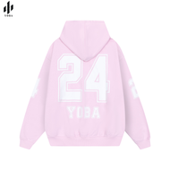 Number 24 Hoodie Zip YOBA - Áo Khoác Zip Nam Nữ Nỉ Cao Cấp.4 màu