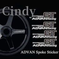 ADVAN RACING GT Spoke Sticker -Rim sticker/ wheel sticker