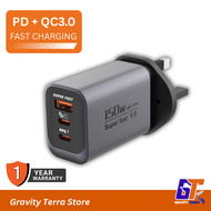 Kepala charger adapter plug 150W  3 in 1 adapter charger adapter USB to typc C charger adapter type 
