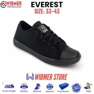 HITAM School Shoes/Black Shoes/Plain Black SNEAKER Shoes/Short Black Shoes