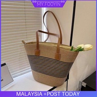 N137 READY STOCK MYFOOYIN Large Capacity Canvas Bag Versatile Student Shoulder Bag College Style Han