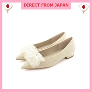 RANDA 3E 2WAY Ruffle Flat Pumps PP35136 in Yellow 23.0 cm