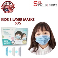 [Ready Stock] AIBISHI 3 LAYER Disposable Protective KIDS Mask Anti Dust Respirator Strong Protect Fi