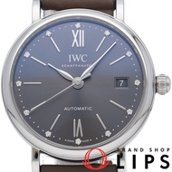 國際萬國錶(IWC)柏濤菲諾自動機械錶 37，12 鑽，型號 IW458603，附原廠錶盒、保固卡，不鏽鋼錶殼/皮錶帶，男士腕錶，灰色，成色極佳（未使用）