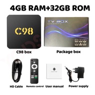 FlayShop ID C98 Android Tv Box 2.4G/5G WiFi Smart Tv Box Android 13.0 Smart TV Box Bluetooth Smart T