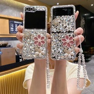 Z Flip 8 Flip 7 Silver Color Bling Diamond Casing For Samsung Galaxy Z Flip 6 Z Flip5 Z Flip4  Luxur
