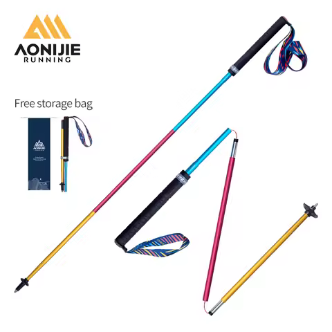AONIJIE E4201 Lightweight Folding Collapsible Quick Lock Trekking Pole Hiking Pole Trail Running Wal
