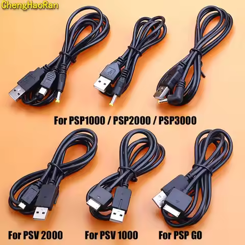 USB Data Charging Cable For PSV 1000 2000 PSP GO USB To DC 4.0x1.7mm Plug 5V Charger Power Cord For 