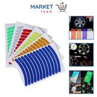 Market1688 Sticker Glow In The Dark 20Pcs For Vehicle Reflective Strip Sticker 20Pcs For Car Rims Motorcycle Bike Sticker Reflective Strip Car Wheel Colorful Sticker Paste Accessory Sticker Decoration