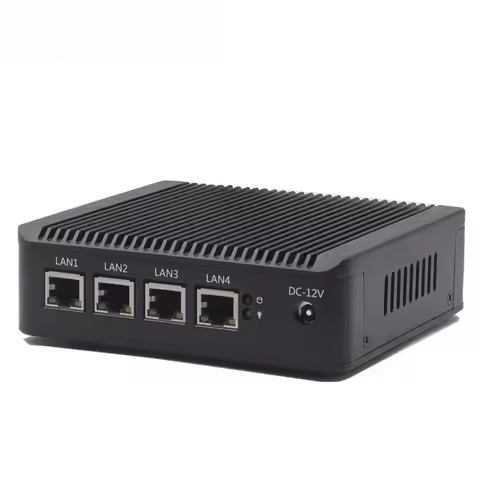 Celeron J4125 J1900 Atom E3845 Nano Mini PC 8GB Ram Quad Core 4 Lan 1*HD 1*VGA X86 Router Pfsense Ba