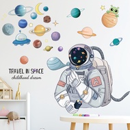 OLLstore 10242 ASTRONAUT TRAVEL IN SPACE Removable PVC Wall Sticker Home Decor