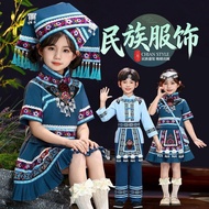 March Three Children Minority Ethnic Costume Miao Ethnic Costume Yuyao Ethnic Men Women Hani Ethnic 